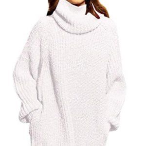 Women's Loose Turtleneck Long Pullover Sweater